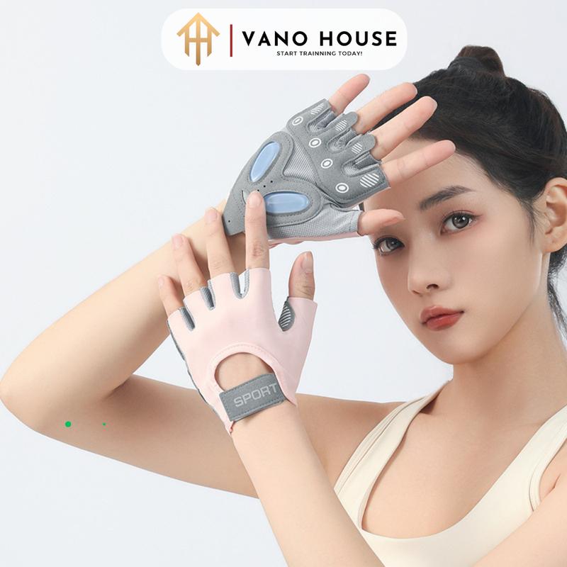 Găng Tay Tập Gym Thể Thao Yoga Đạp Xe Chất Liệu Thoáng Khí Đệm Silicon Chống Chai Chống Trượt
