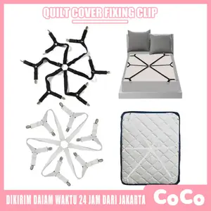 1 Set Isi 4 Pcs Pengait Sprei Kasur / Pengait Sudut Sprei / Penjepit Sprei Kasur / Jepitan Sprei / BED SHEET GRIPS