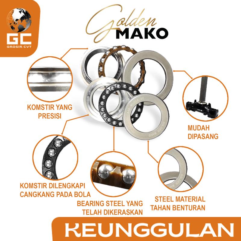 Komstir Comstir Racing Standar Beat Deluxe Genio Scoopy POP Street Spacy 110 Karbu Fi eSP New Vario PCX ADV 125 150 160 Golden Mako 1