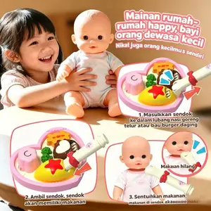 Mainan memberi makan anak - simulasi memberi makan makanan realistis hadiah ulang tahun untuk anak perempuan yang bermain rumah-rumahan