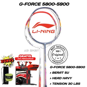 Raket Badminton bulutangkis Lining G-force 5900 5800 Original