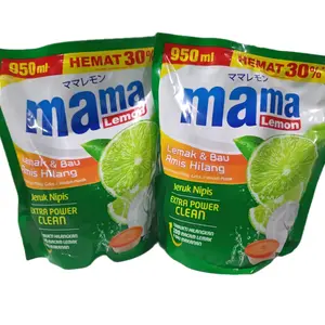 (PAKET 2 POUCH KEMASAN JUMBO) MAMA LEMON Jeruk Nipis Extra Power Clean Sabun Cairan Pencuci Piring 950ml