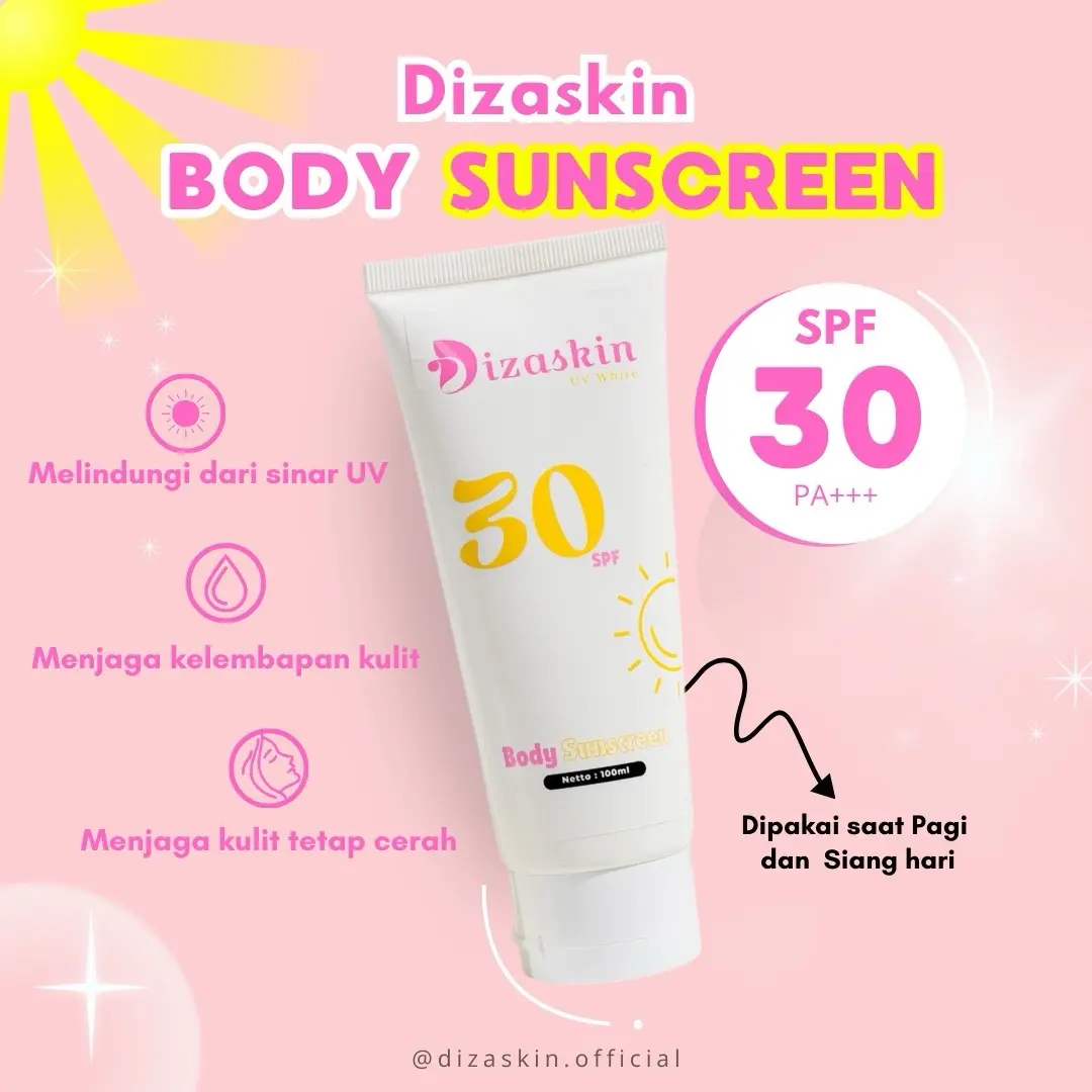 Body sunscreen Dizaskin | Lotion Siang