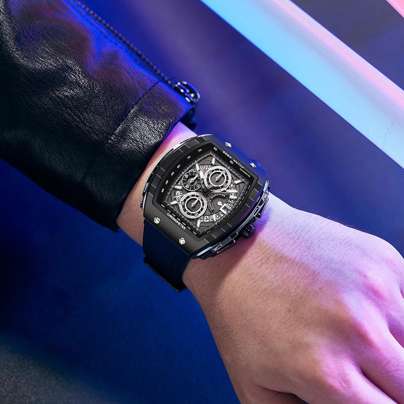 【003Harga telah diganti, cepat beli】BIDEN Jam Tangan Pria Anti Air Olahraga Multifungsi Tali Silikon Pria Jam Tangan Cowok Original YNR028 9