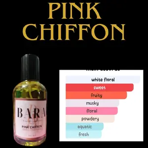 BARA Parfum Pink Chiffon 30ml - Aroma Putih Bunga Manis Buah Wangi Aquatik Segar dengan Nuansa Floral dan Fruity