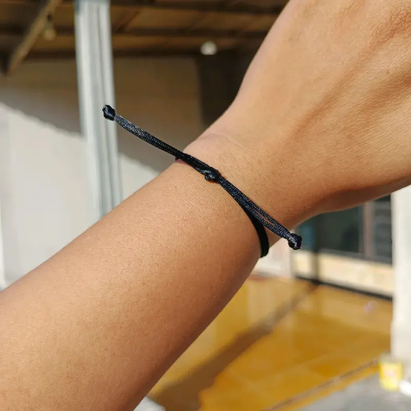 (isi2) Gelang Couple Infinity bracelet Premium - Gelang Pasangan Terbaru Model Simbol Cinta Abadi - Gelang Couple Pria Wanita Stainless Steel Anti Karat - Hadiah Romantis Pacar, Suami, Istri - Gelang  Tali  Hitam Elegan Aksesoris Trendy 6