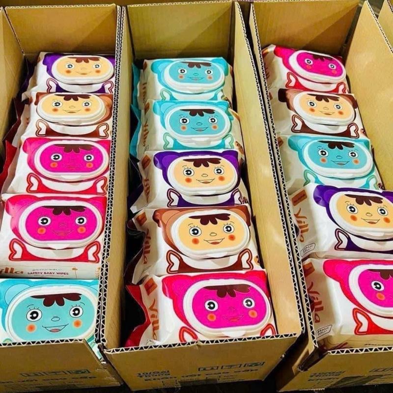 ￼[Giá sỉ ]Thùng 10 gói  khăn ướt gấu không mùi (mix màu)625 gram 1