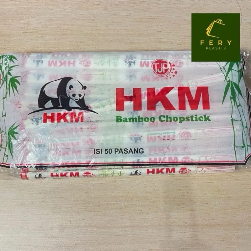 sumpit bambu panda steril isi 50 pasang / sumpit kayu higienis bersih halus premium  bahan bambu  isi per pack 1 pasang sumpit  isi 50 pasang/ 50 set 0