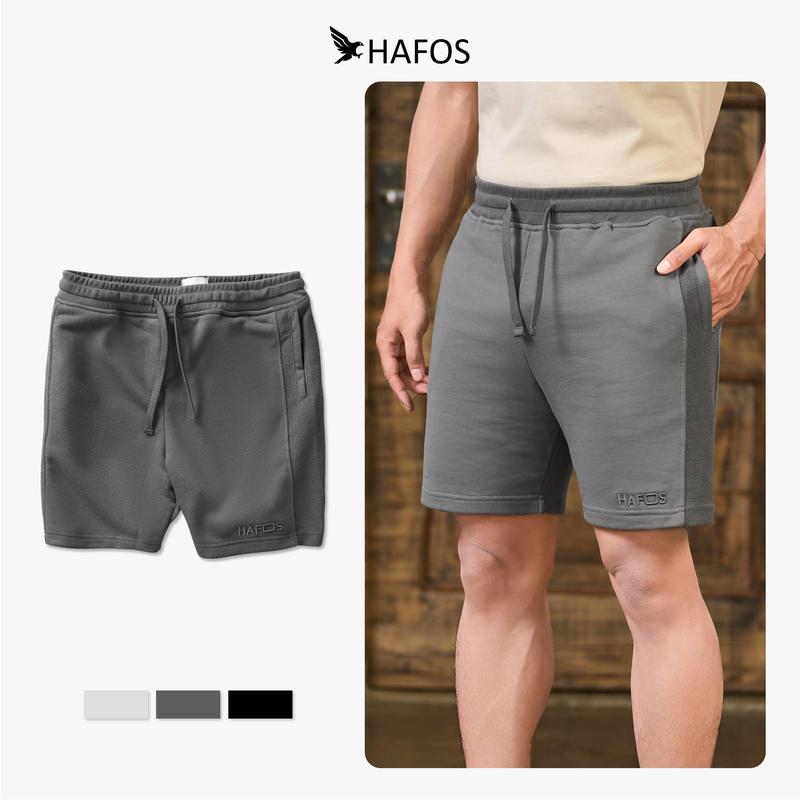Quần short nam HAFOS CLASSY - Quần đùi basic nỉ chân cua, phong cách tối giản nam có túi, mềm mịn, dày dặn, chuẩn form Menswear
