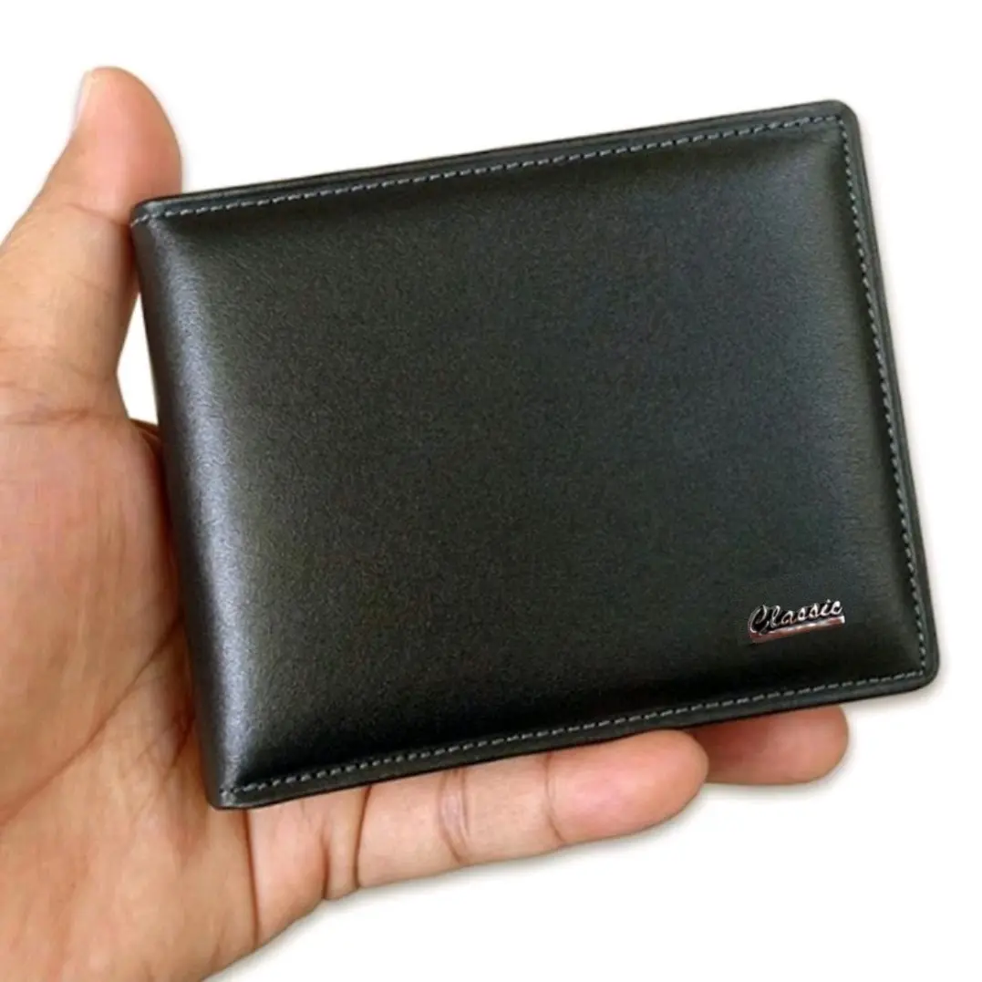 Serba Murah!!!Dompet Pria Free Box Dompet Pria Kulit Sintetis Cowok Kartu Dan Uang