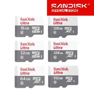 SANDISK microSDHC / microSDXC Ultra Card 16GB / 32GB / 64GB / 128GB / 256GB / 512GB UHS-I Class 10 - No Adapter