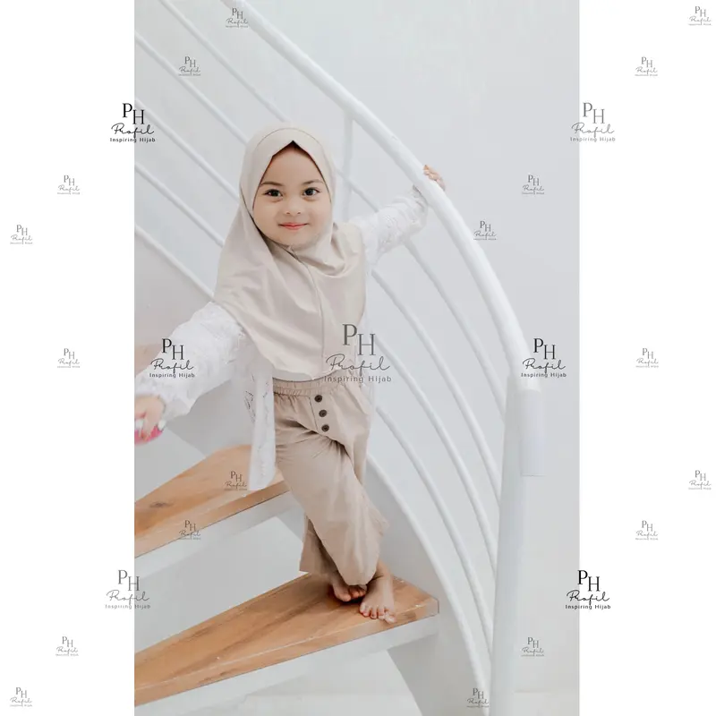 Hijab Malay Dagu Anak 0-4th / Jilbab Anak Dagu Malaysia Jersey / Bergo Anak Dagu Malay 2