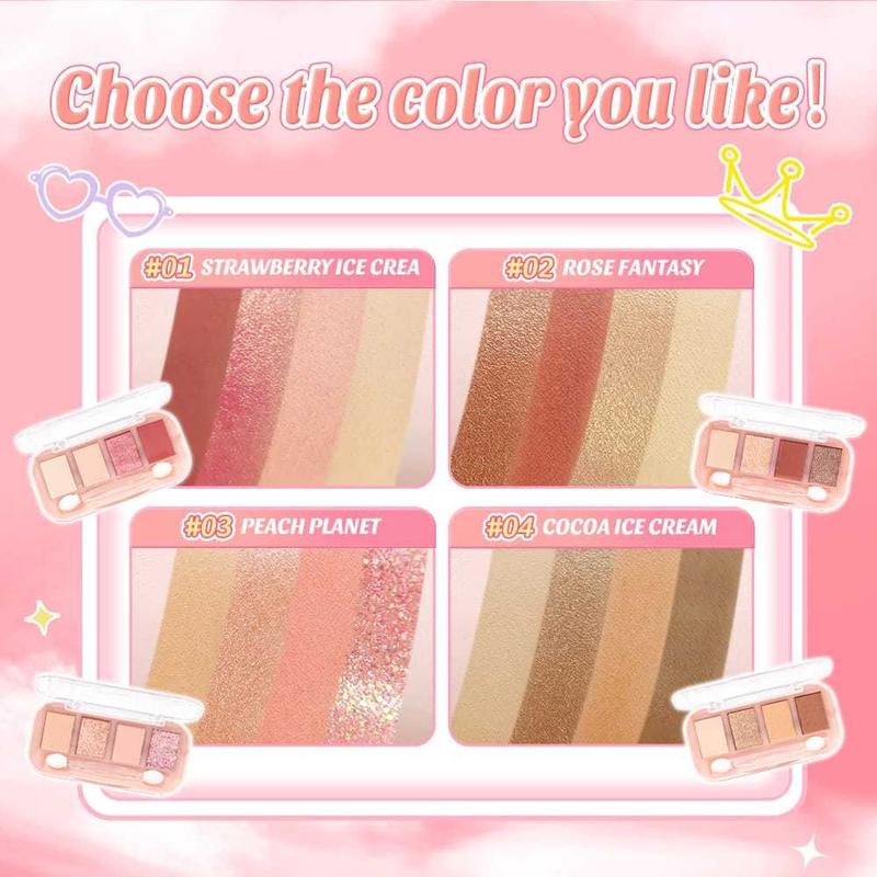 ❤ SehatAyu ❤SANIYE HIGH PIGMENTED 4 COLORS EYESHADOW PALETTE 1