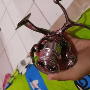 Sougayilang [COD] Reel Pancing Metal Power Handle Two-Way 12+1BB Max Drag 22LB Katrol Kerekan Alat Pancing Ikan Laut Spool Metal Aluminium Reel Pancing 1000 2000 3000 4000 6000, 1 Bauh Reel, Indonesia Spot