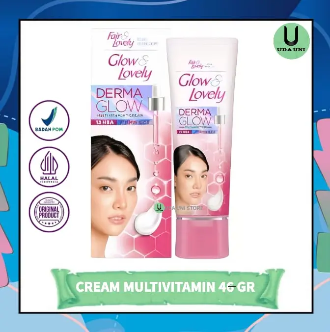 Cream Glow & Lovely 46gr & 23gr Multivitamin Derma Glow Cream Pencerah Wajah 1