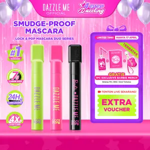 [BPOM] DAZZLE ME Lock & Pop! Duo Mascara Series VoluMAX-ing and LongLASH-ting Mascara Smudgeproof Transferproof Waterproof Maskara Longlasting Tahan Lama 24 Jam