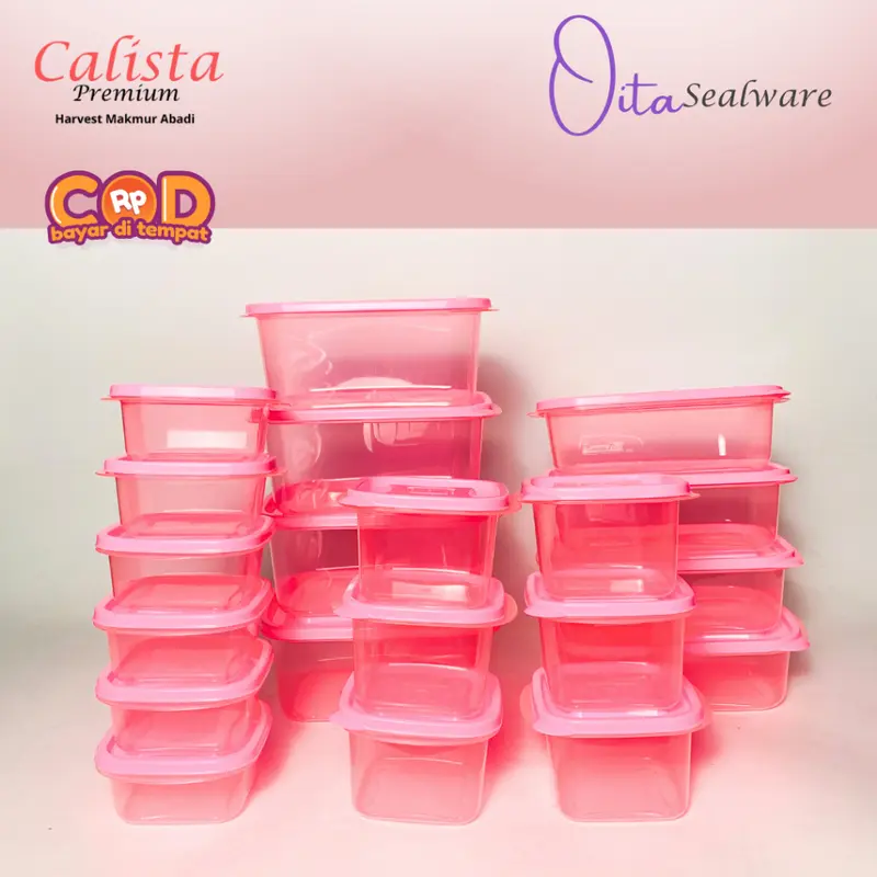 [CALISTA] OITA SET 20 PCS FOOD CONTAINER TOPLES PLASTIK CALISTA OITA SET ISI 20PCS TEMPAT PENYIMPANAN MAKANAN DI KULKAS FOOD PREPARATION 5