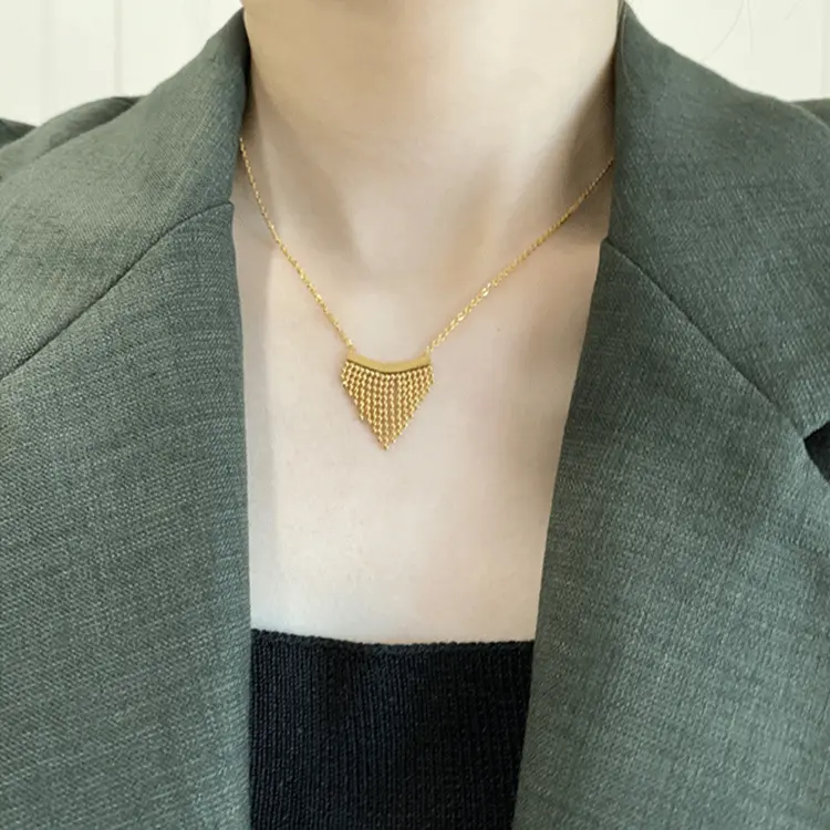 Kalung Titanium Wanita Terbaru Model Jurai Fashion Kalung Terlaris Anti Karat