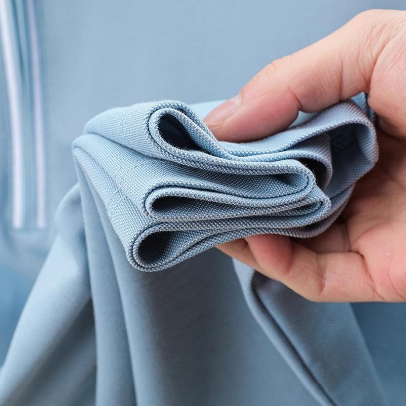 Polo Shirt Pria kaos kerah pria lengan pendek Polo Zipper Pria kaos polo bordir