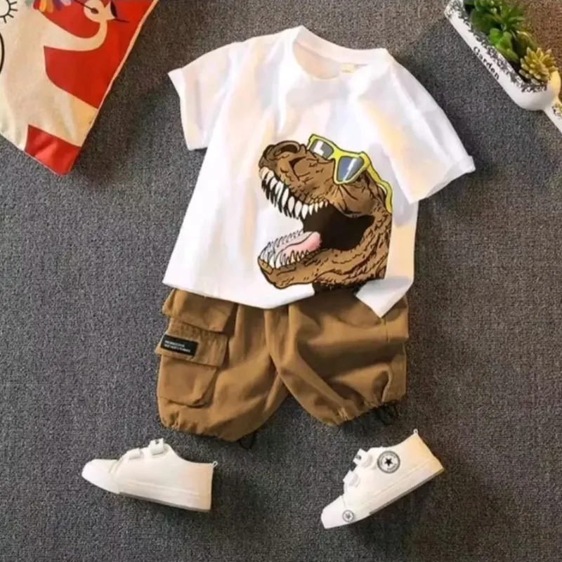 Pakaian Anak Laki Laki Motif Kekinian Terbaru Baju Anak Import Setelan Anak Murah Kaos Anak Fashion 0