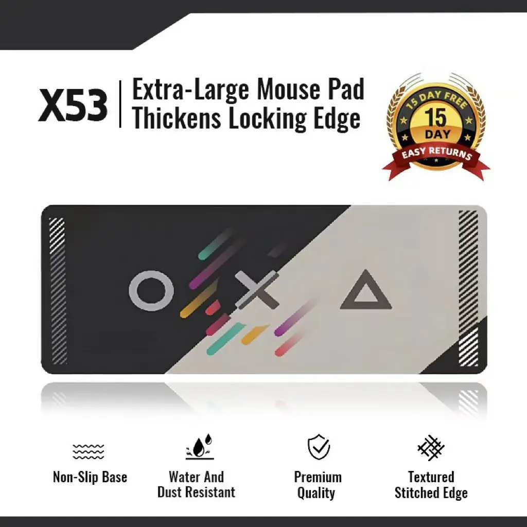 Raiku Extended Mouse Mat / Mouse Pad For Gaming Large Mouse Pad Mice Mat Gaming Deck Mat 80cm x 30cm