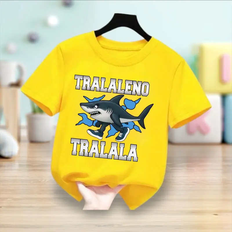 Kaos Distro Anak Motif Tralarelo Tralala Viral Tangan Pendek Atasan Fashion Anak Katun Soft 6