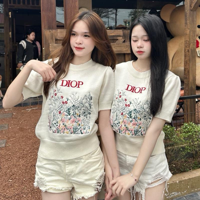 ÁO CỘC LEN ANDO THÊU HOA CHẤT LEN HÈ THU