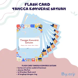 Kartu Flash Tangga Konversi Satuan Panjang-Berat-Volume-Luas-Waktu dengan Ring untuk Mainan - Toys