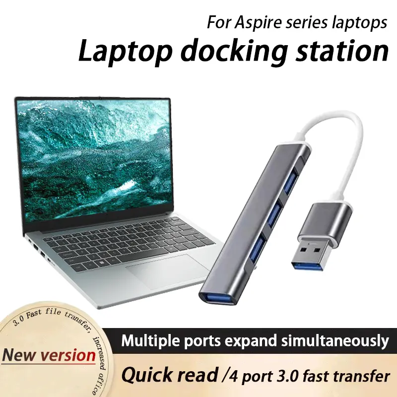 For Aspire series laptop USB 3.0 extender N20C5/N22C6/N23C3 laptop Type-C multi-interface adapter, laptop wireless keyboard/mouse 4-interface USB extender