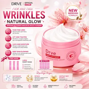 Drve Swiftlet Nest Repairing Face Cream (FREE MASK) Diperkaya Ekstrak Sarang Burung Walet  Memperbaiki dari lapisan kulit terdalam Membantu menyamarkan garis halus & mengencangkan Cocok untuk kulit kering & sensitif