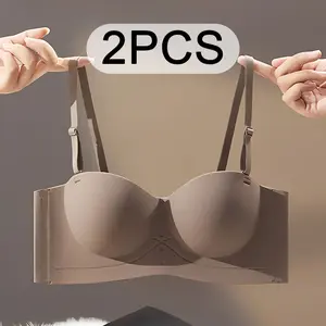 2Pcs Bra Cup Coconut 3D-Mengumpulkan tanpa bekas  Penopang  Tanpa kawat  Nyaman Cup 3D  Mencegah Lipatan Nakal  Mencegah kekenduran S-XL 5500