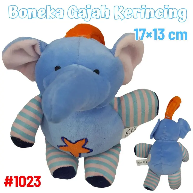 Boneka Kerincing Gajah / Boneka Bayi / Boneka Baby Bunyi / Mainan Anak Bayi 0