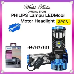 Wuzhi Audio | Lampu Depan LED Philips PHILIPS Toyota Asli 100W H4 H7 H11 Lampu Putih 6500K Lampu Kabut Lampu Mobil Super Terang Car