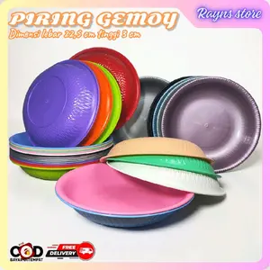 Piring Makan Plastik isi 6/12 pcs Warna Soft & Elegan Tahan Suhu Panas dingin Ideal untuk Makanan Berkuah,piring mie souvenir,peralatan dapur Kitchenware
