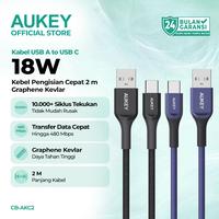 Gambar AUKEY Kabel Charger 18W USB A to USB C Kevlar Core Fast Charging Android Samsung  CB-AKC2 - Black dari AUKEY OFFICIAL STORE Kota Administrasi Jakarta Timur 1 Tokopedia