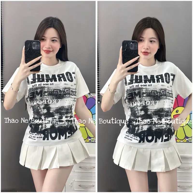 [COTTON 4 CHIỀU VIP] ÁO THUN BABYTEE NỮ IN HÌNH FORMULA FORM VỪA VẶN TÔN DÁNG COTTON 4 CHIỀU. 1