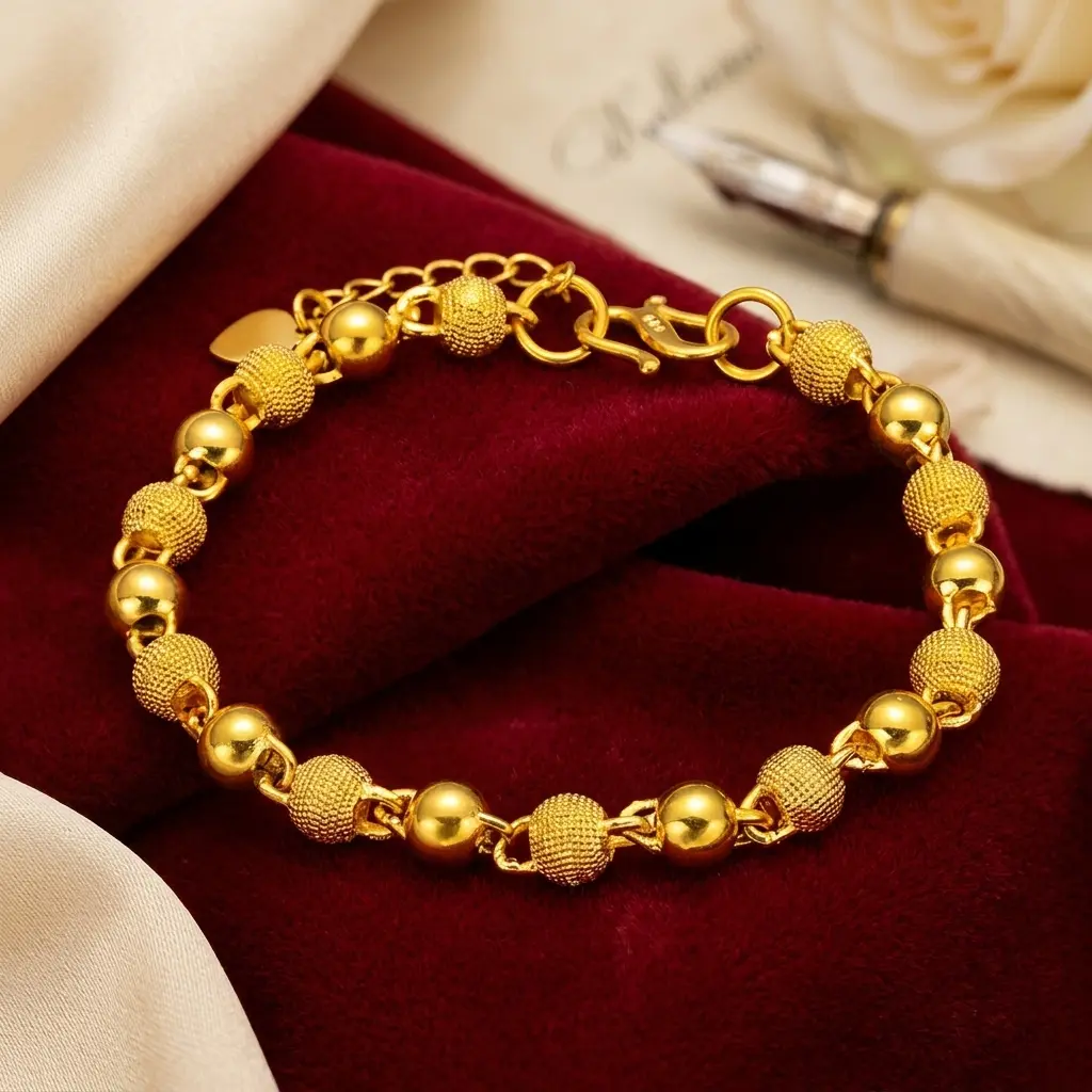 Gelang wanita  Gelang cewek kelas atas buram emas pasir Vietnam-WSS29-1