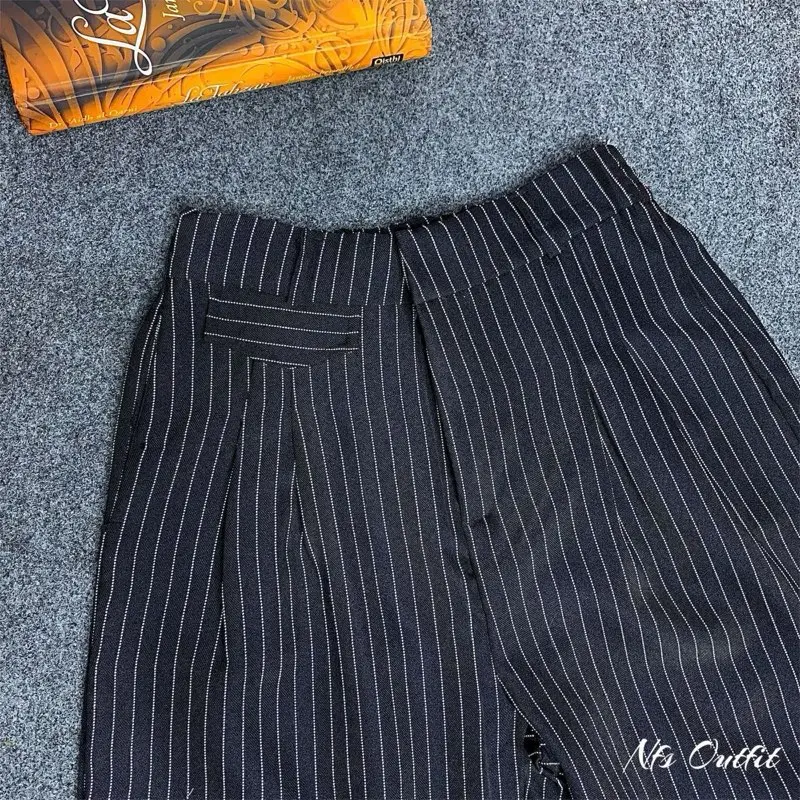 NFS - Oro Pants Stripe Bangkok - Celana Wanita Nyaman Anti Kusut - Celana Panjang Korean Style - Celana Panjang Formal Highwaits Wanita Casual Kekinian 2