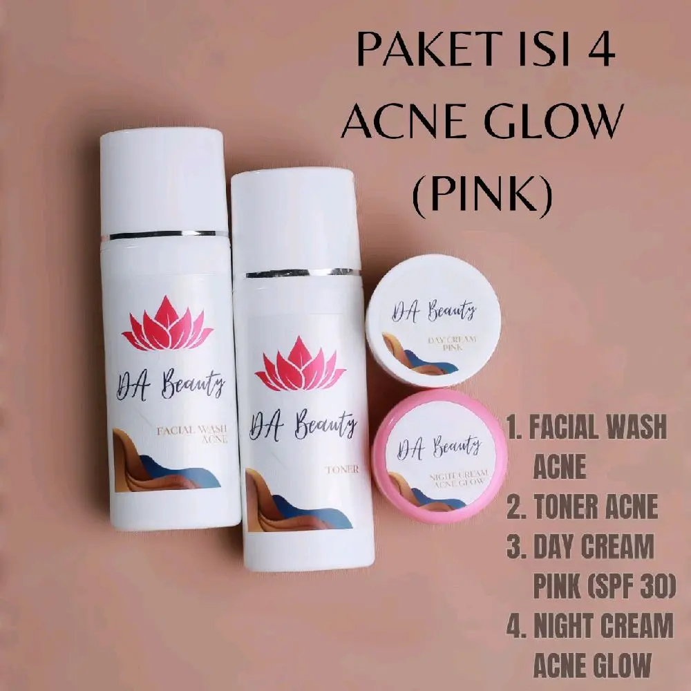 PAKET ACNE GLOW (DAY CREAM PINK) ISI 4