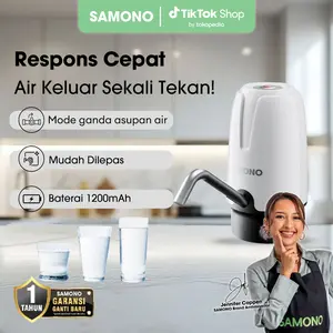 (BISA COD) Samono Pompa Air Galon Elektrik [SW-EWP01] Kabel Putih Water — Tidak Ada Fitur Panas/Dingin