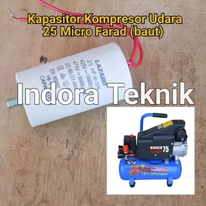 Kapasitor Kompresor Udara 3/4 - 1 HP 25 mikro farad - Capacitor 25 Micro Farad