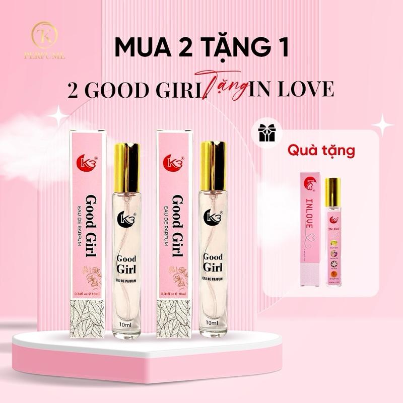 Mua Combo 2 chai nước hoa nữ GOOD GIRL 10ml (Tặng 1 chai nước hoa IN LOVE 10ml)