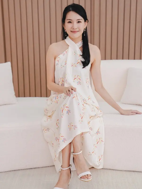 Gabe Lunar Lights Ladies Halter Neck Maxi Dress Casual Comfort Womenswear Chic Day Elegance Style Lingerie