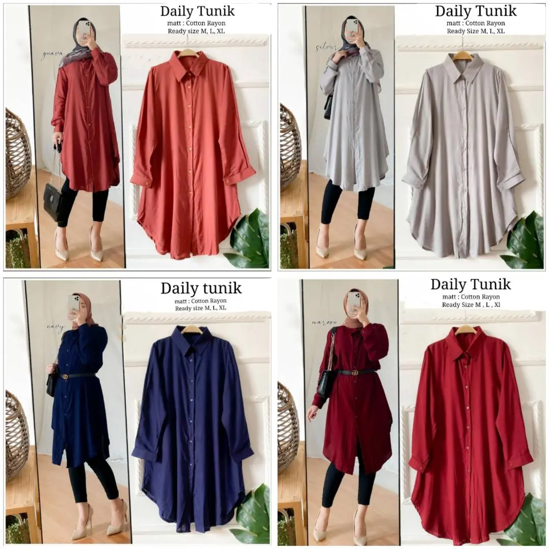 Daily tunik / kemeja tunik wanita terbaru