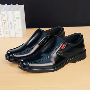 Fantopel Sepatu Pria Formal Kekinian Hitam Pantofel Shoes Kulit Tebal Empuk & Kuat Size 39-43 Ringan Nyaman untuk Olahraga Santai Kuliah