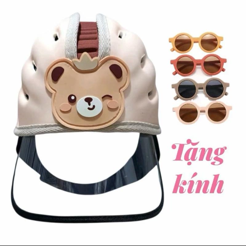   Tặng 1 Kính Cho Bé  Nón bảo hiểm  mũ bảo vệ đầu  cao cấp cho bé từ 6th-3 tuổi siêu nhẹ,thoáng khí thiết kế các hình ngộ nghĩnh-Mũ bảo vệ đầu cho bé chất liệu vải cotton Len Hat 