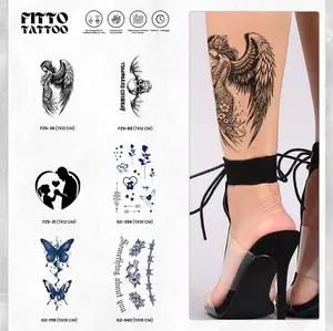 FITTO TATTOO Stiker Tattoo Premium FZS-36 Wukong Cewe Angel Ayah Kupu-Kupu Ukuran 11x18cm Waterproof Tahan 1-2 Minggu Tidak Luntur Terkena Air dan Sabun