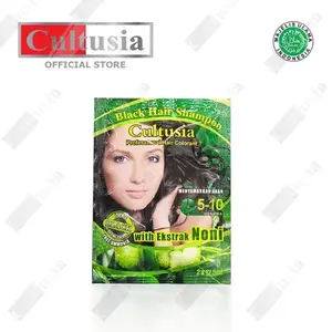 CULTUSIA HAIR COLOR BLACK SACHET SHAMPOO BPOM - BLACK SHAMPO CULTUSIA SACHET