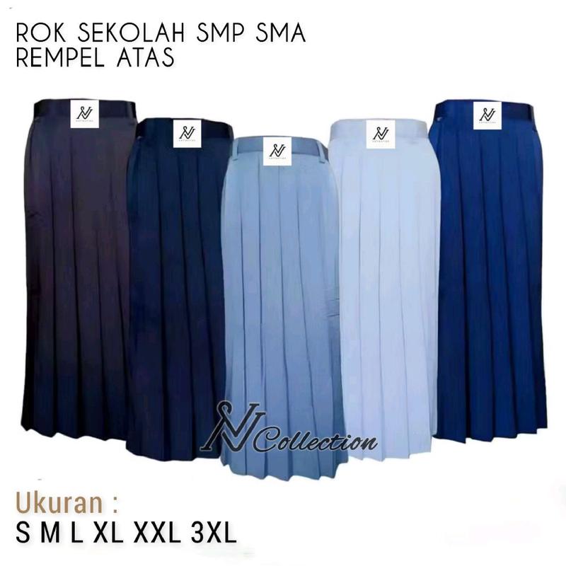 Rok Rempel Panjang Seragam Sekolah Perempuan SMP SMA SMK High Twist 1