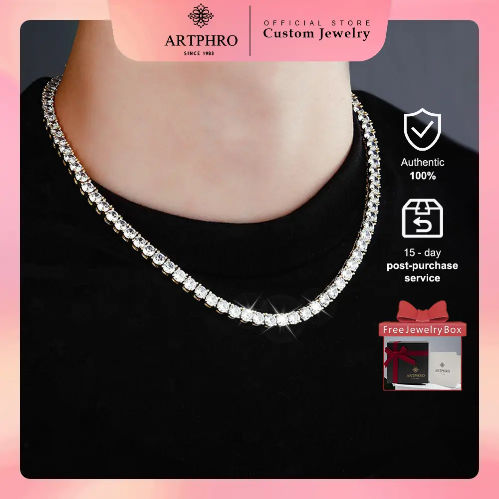 ARTPHRO Tennis Necklace for Women and men couple necklace gift for gf/bf and best friend